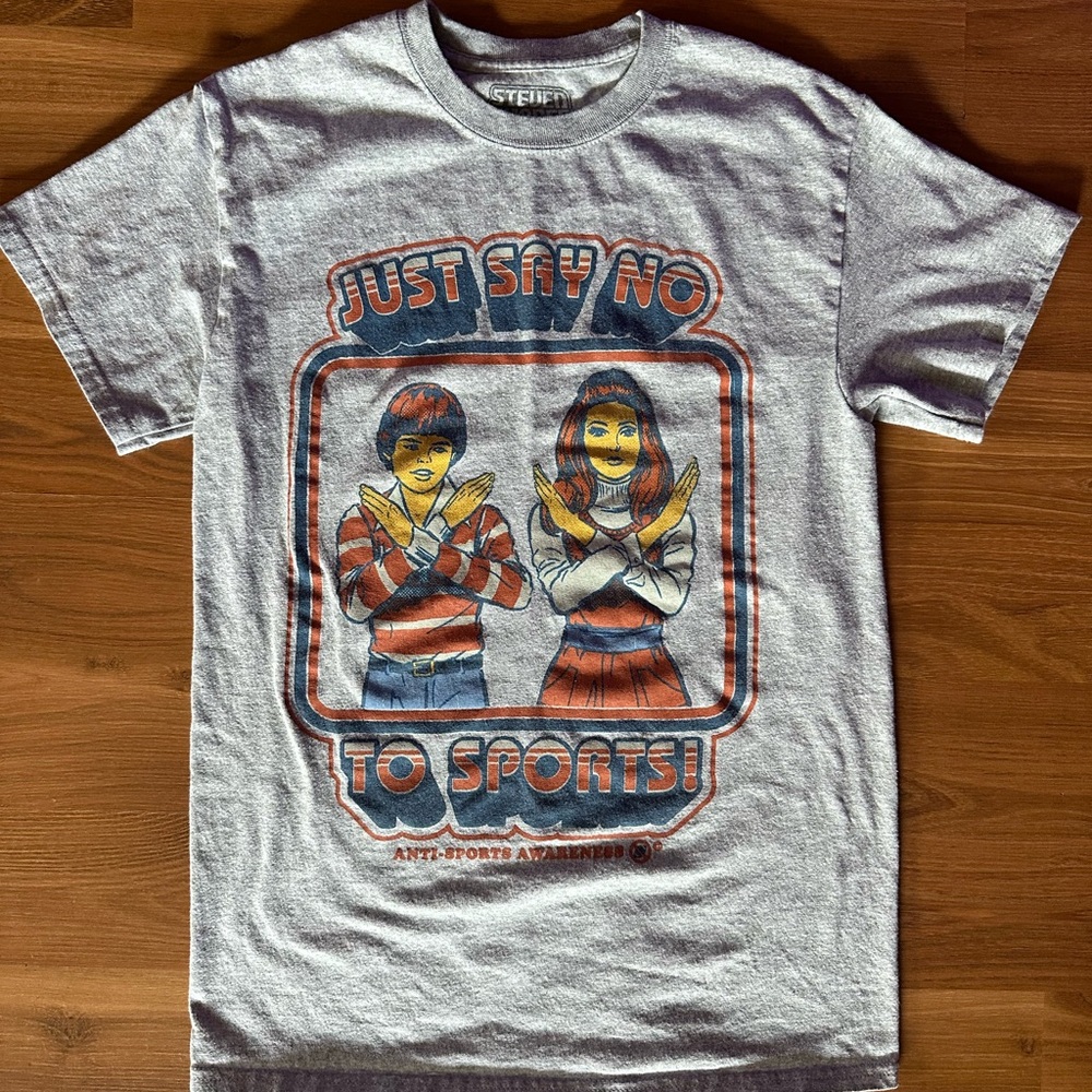 Steven Rhodes 'Just Say No to Sports' Graphic Tee - Heather Gray